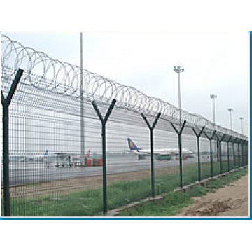 Airport Wire Mesh Zaun mit Stacheldraht